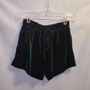Green velvet like shorts (SOLD elsewhere)